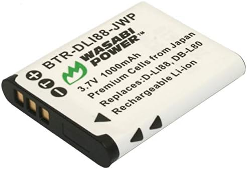 Батерија и полнач за напојување Wasabi за Pentax D-Li88, Optio H90, P70, P80, W90, WS80