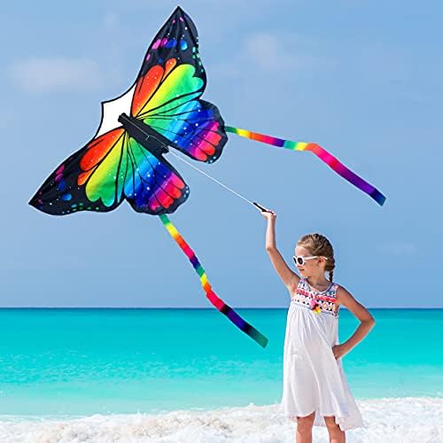 Пеперутка Џекосен Огромен Змеј За Деца И Возрасни Лесен За Летање Низа Со Една Линија Со Опашка За Патување На Плажа Парк Семејство Игри И Активности на Отворено