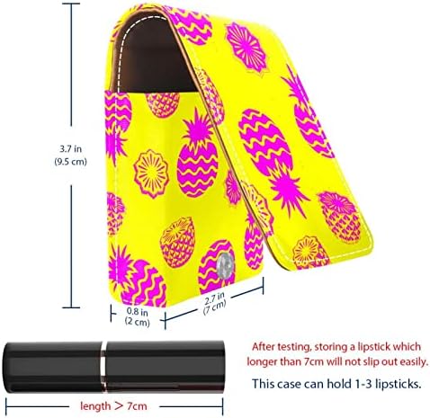 Ананас Жолта Шема Кармин Организатор Со Огледало Кармин Кутија За Складирање Носење Случај
