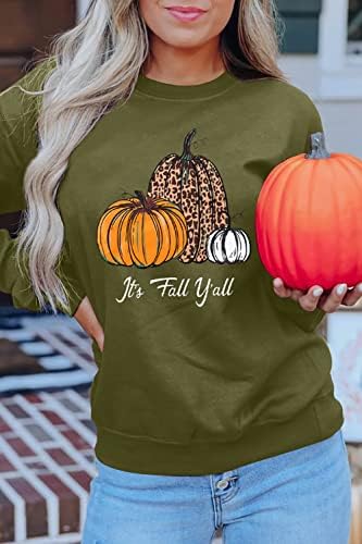 Кидад есен џемпер жени фарма свежи тикви тикви јаболка Хајридес јаболковина џемпер за Ноќта на вештерките Пуловер Топ блуза