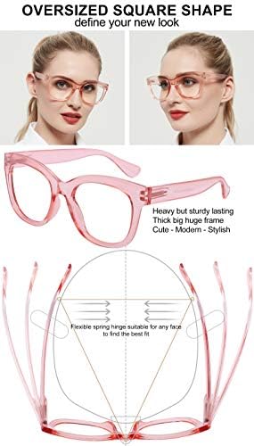 Aezuni женски преголеми очила за читање дами големи читатели 0 1.0 1,25 1,5 1,75 2.0 2.25 2.5 2.75 3.0 3.5 4.0 5.0 6.0
