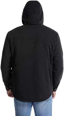 Маифу-ГJ Машки Шерпа, наредени кошули со качулка, обична руно со долги ракави, палто на качулка, топло зимско густо копче нагоре кошула јакна од
