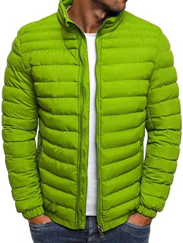 Машки палто, плус големина со долги ракави со долги ракави мажи кои се трендираат на активни зимски високи врат -јакни се вклопуваат