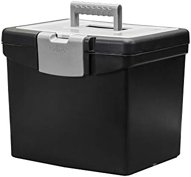 Кутија за складирање на преносни датотеки StoreX со преulирен капак за складирање на организатор- Пластична канцеларија за чување датотеки