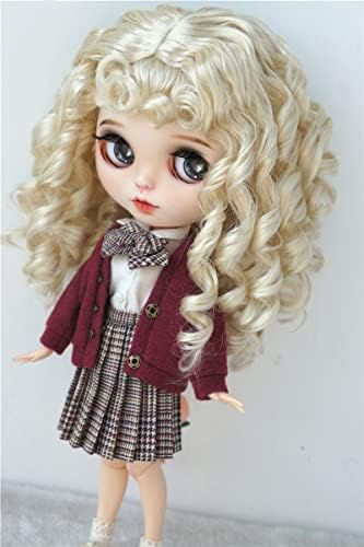 Перики за кукли JD031 Moon Girl Wave Curls Curls Doll Wigs 1/8 1/6 1/4 1/3 Синтетичка Mohair BJD коса