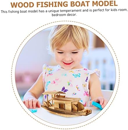 Модел на брод Toyandona за жени мини брод дрвен модел дрвен брод модел човек дрво занаети