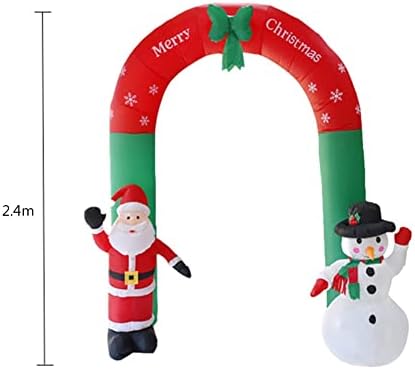 Божиќни украси на надувување на есл, надворешни Божиќни надуени лак Санта Снежен човек, Божиќен лак за надувување на празници, аранжмани за
