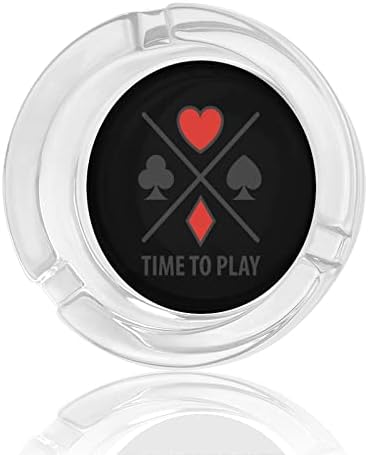 Покер симболи Време е да играте цигари стакло од пепелници маса табела за цигари со таблички со смешна графика за занает за украсување