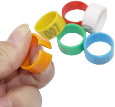 Zboro 100 парчиња Внатрешен дијаметар 1,6cm/1,8cm/2.0cm Пластика со отворен тип пилешко патка гуска дигитална прстен за стапало