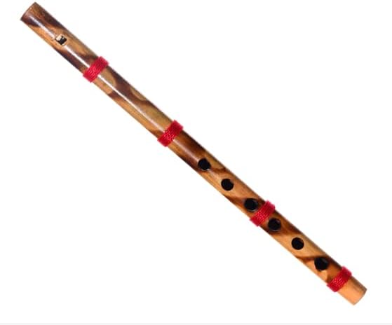 Декоративен традиционален рачно изработен дрвен бамбус флејта базури Индиски музички инструмент за надавање и декорација