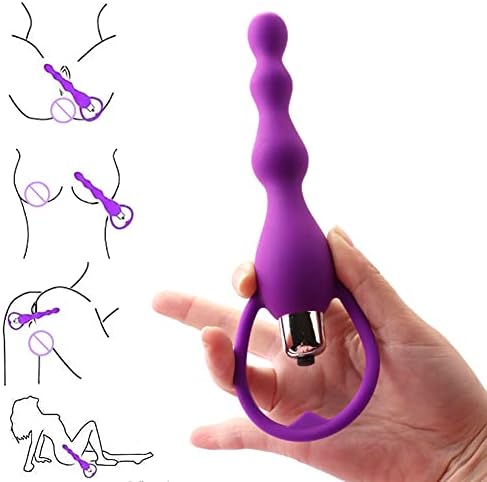 Вибрирачки анален монистра приклучок за задник, дипломиран дизајн силиконски анален вибратор водоотпорен G-SPOT анален секс играчка за мажи, жени и парови