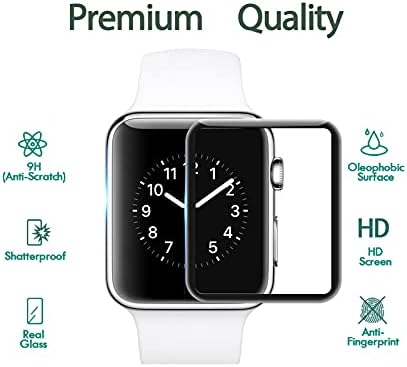 Компатибилен за Apple Watch Series 6/SE/Series 5/Series 4 44mm Заштитник на екранот, 3D анти-гребење, HD Clear Bubble Free Anti-Dratch, 9H тврдост,