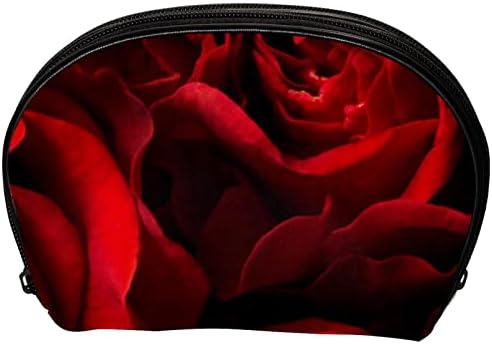 Тоалетна Торба, Козметичка Торба За Шминка За Патувања За Жени Мажи, Црвена Роза Цветни