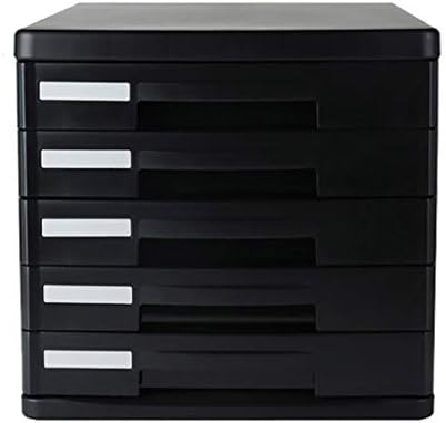 Кабинети за датотеки кутија за складирање на десктоп пластични гради на фиоки 5 -ти кат црно бело