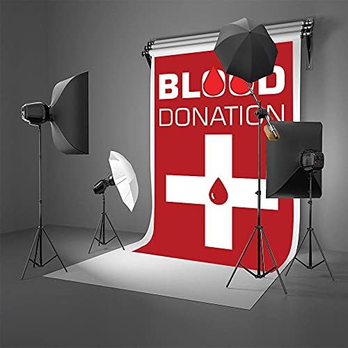Крводарителство Бел Крст Црвена Фотографија Позадина за Настани, 6x9FT, Медицинска Болница Банер Позадина, Фото Кабина Студио