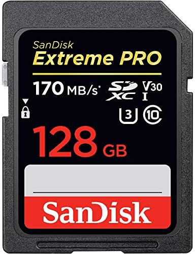 Sandisk 128gb Extreme PRO SDXC UHS-I Картичка-C10, U3, V30, 4K UHD, SD Картичка-SDSDXXY-128G-GN4IN
