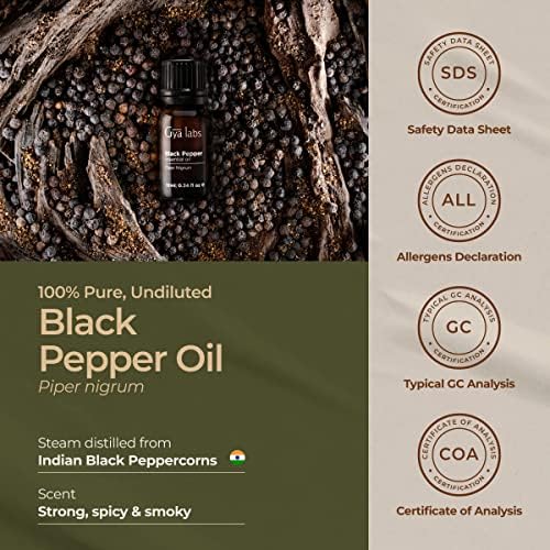 Gya лаборатории есенцијално масло од црн пипер за олеснување на болката - есенцијални масла од црна пиперка за да ги намалат чадните навики