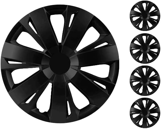 Копри комплет од 4-та тркала од 16 инчи црни Hubcap Snap-on Fit Audi