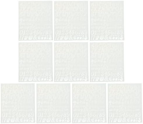 Sewacc сребрена азбука број на налепници за запишување декоративни дневнички декорации сјајни налепници за лаптоп за DIY занаетчиски уметности