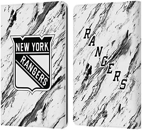 Дизајн на глава за глава официјално лиценциран NHL Marble New York Rangers Rangers Book Books Cover Cover Coveptable со Kindle