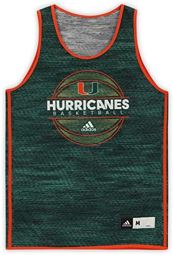 Спортски меморијалии во Мајами Урагани издадени 12 шумски зелени реверзибилни дрес од кошаркарската програма - Големина М - колеџ програми