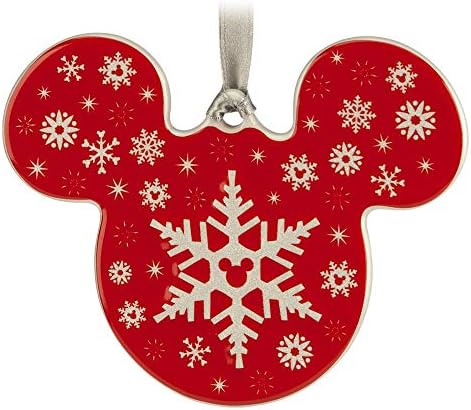 Орнаменти Дизни паркови Мики Икона Црвена сребрена снегулка керамика