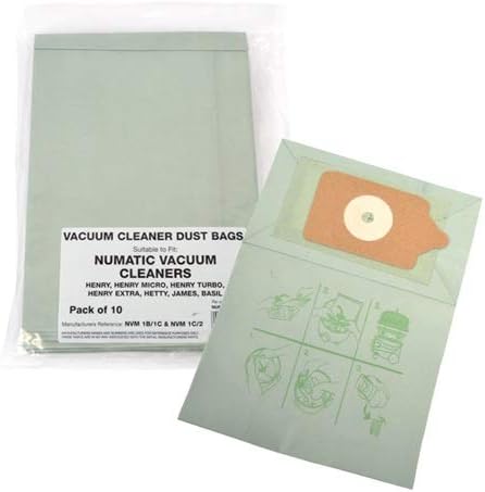 20 пакет нумемаски Хенри Хувер, замена на вакуумска чистач Висока филтрација со двојно слој хартија за прашина за замена за да одговара на нуметичките