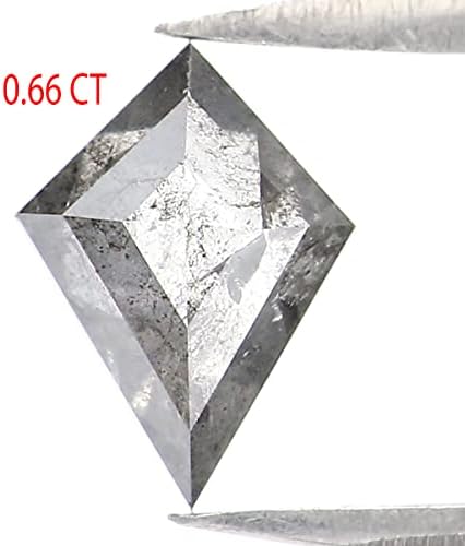 Природна лабава змеј сол и бибер дијамант црна сива боја 0,66 КТ 7,96 мм змеј во форма на змеј, намалена дијамант KDL2210