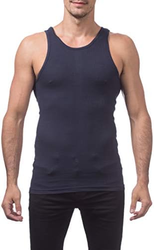 Pro Club Men's Premium Ringspun памук со ребрести а-кошула