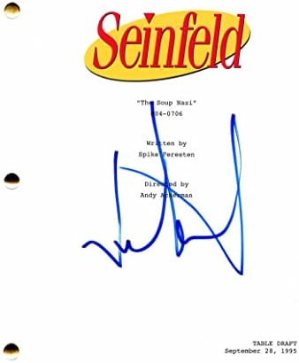 Asonејсон Александар го потпиша автограмот Сеинфелд Супа нацистичка скрипта за целосна епизода - многу ретка Georgeорџ Костанза