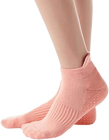 MJWDP 3 пар/многу мажи жени кои не се лизгаат јога чорапи со затегнати дишени анти-лизгачки памучни подни чорапи за пилатес салата фитнес баре