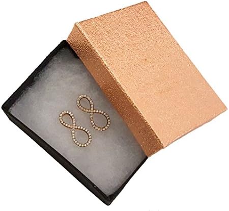888 Дисплеј-Пакет од 25 Кутии од 2 5/8 х 1 1/2 х 1Х Дамаск Печатење Кутии За Накит Исполнети Со Памук