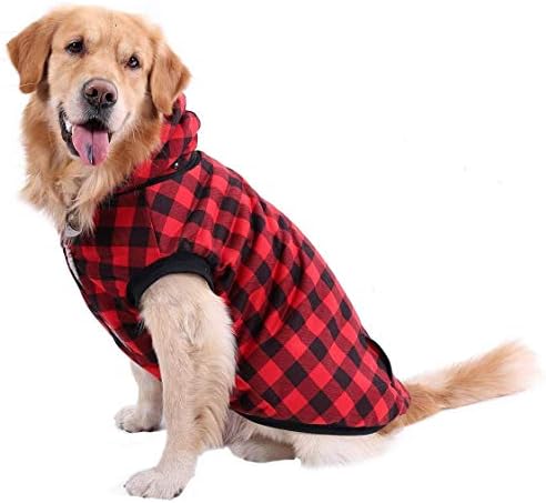 Pawz Road Dog Claid Could Cation Cout Hoodie Pet inter зимска облека топла и мека за средни и големи кучиња, надградба верзија црвена l