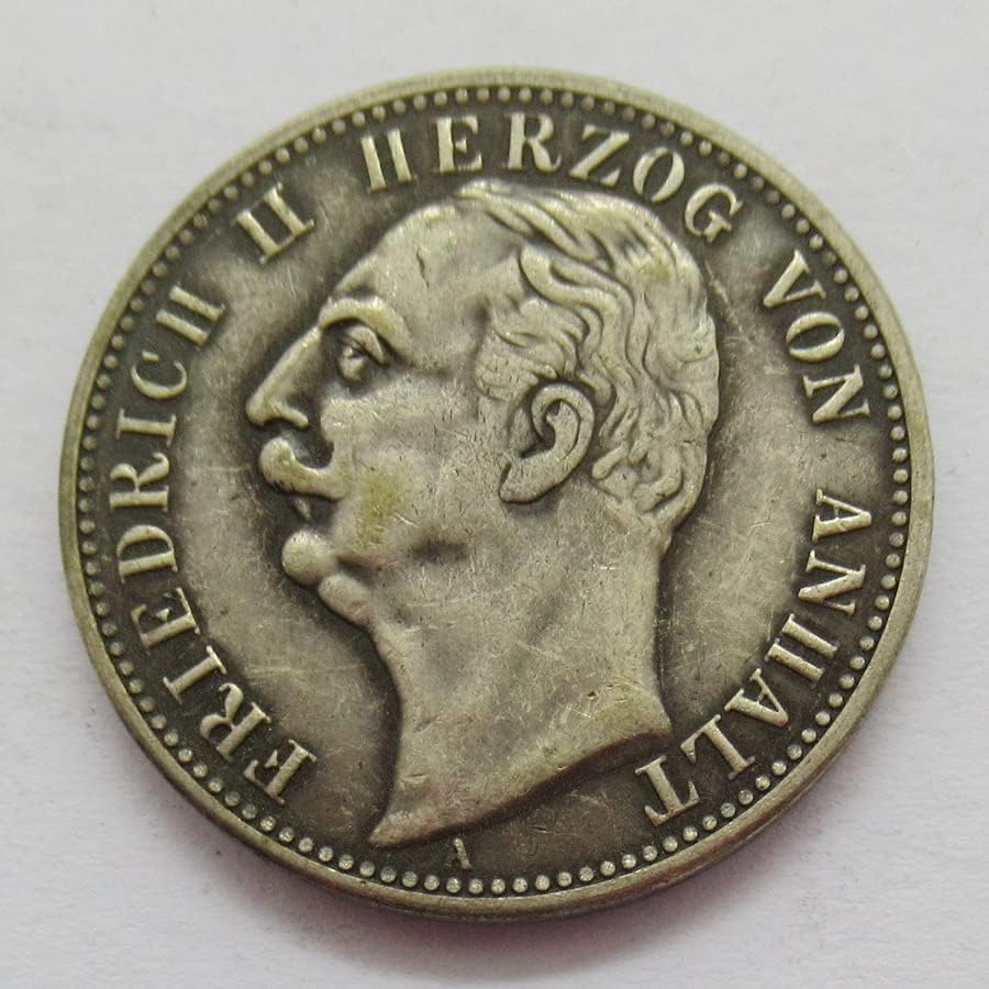 Германски 2 Марк 1901 Странска Реплика Бакарна Монета Комеморативна Монета