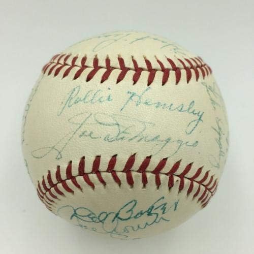 Најдобриот тим на Ал Ол Стар во 1940 година потпиша бејзбол Jimими Фокскс oeо ДиМаџо ЈСА - Автограм Бејзбол