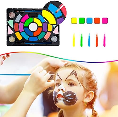 Комплет за боја на лице Моомо за деца за деца за сликање на вештерките со 19 големи бои Професионални не -токсични забави за палети