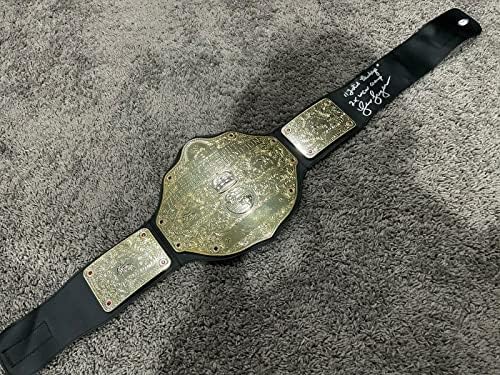 Lex Luger Autograph потпиша WWE WCW Светски шампионски титула појас PSA COA - Автограмирано борење разни предмети
