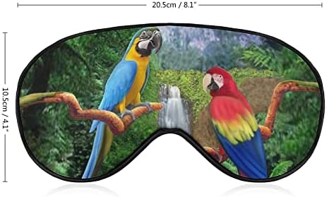 Тропски папагали маска за спиење мека маска за очи за очи со прилагодлива лента за жени жени