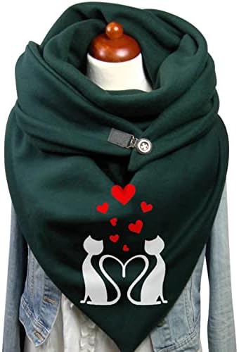 Печатење завиткани женски марами топло копче Обични модни шалови меки шалови на шалови