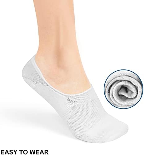Hiltzo 3/6 парови жени без шоу чорапи со 8 не лизгачки силиконски ленти технологија технологија со ниски сеци