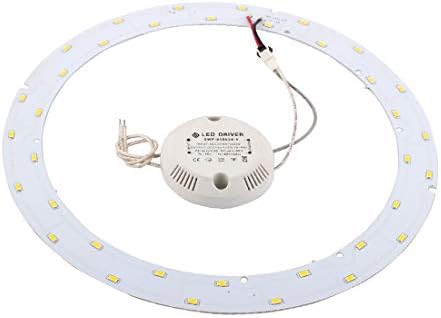 Нов LON0167 AC 220V 18W 36 LED светлосен панел 5730 SMD ануларна таванска ламба плоча 3500K (220V 18W 36 LED светлосен панел 5730