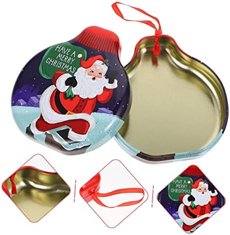 Тојвијан 1 парчиња Божиќна Кутија За Складирање Контејнери За Бонбони За Подароци Кутија За Бонбони Од Лимена Чинија Божиќна Елка Висечки Декор Симпатична Виолето