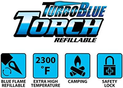 Turbo Blue XXL Jet Flame Fillablable Torch Foolter со моќен пламен на ветерници