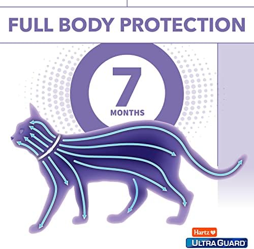 Hartz Ultraguard Plus Flea & Tick Culle за мачки и мачиња, 7 месеци болва и превенција и заштита од крлежи, бело, 2 брои