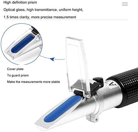 Рефрактометар за алкохол HEEPDD, рачен алкохол 0-80% Рефрактометар за тест за духовен волумен на алкохол процент на мерење