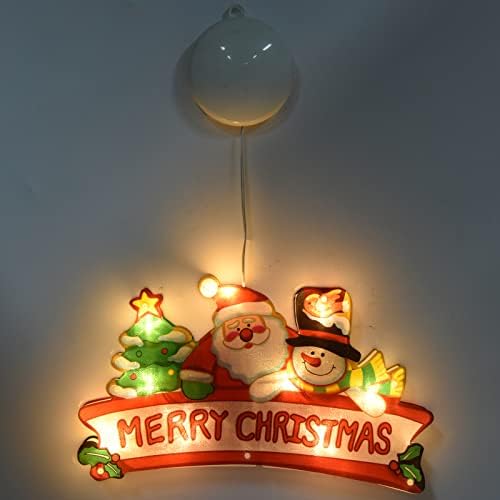 LED Божиќно прозорец светло затворен божиќен декорација прозорец Светло стакло лустер за заштеда на енергија и заштеда на електрична енергија