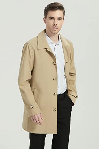 Оролеј машка ровови со палто со класични џебови за заварување на лапчиња
