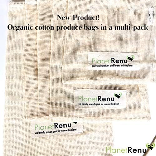 органски торби за производство на памук за еднократна употреба - двојно зашиени w/quarstring - Пазарот на намирници и земјоделец,