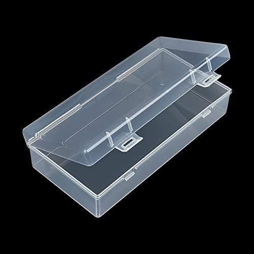 Тинтиник 6 Пакувајте Правоаголни Проѕирни Пластични Контејнери За Складирање Кутија Со Капак Со Шарки За Монистра и Други Мали Занаетчиски