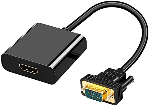 Herfair VGA До HDMI Адаптер, 1080P VGA Машки До HDMI Женски Конвертор VGA-HDMI Адаптер За Монитор, Компјутер, Десктоп, Лаптоп, КОМПЈУТЕР,